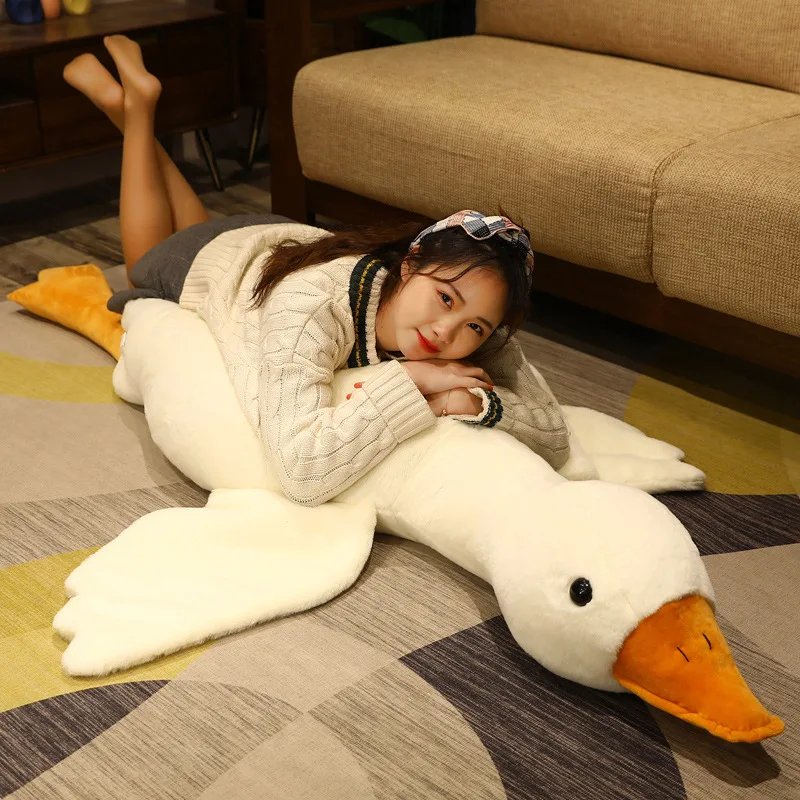 

Kawaii Big Duck Plush Toy Stuffed Goose Soft Big Animal Doll Plushie Toy Home Decor Sleep Cushion Birthday Gifts For Girls Kids