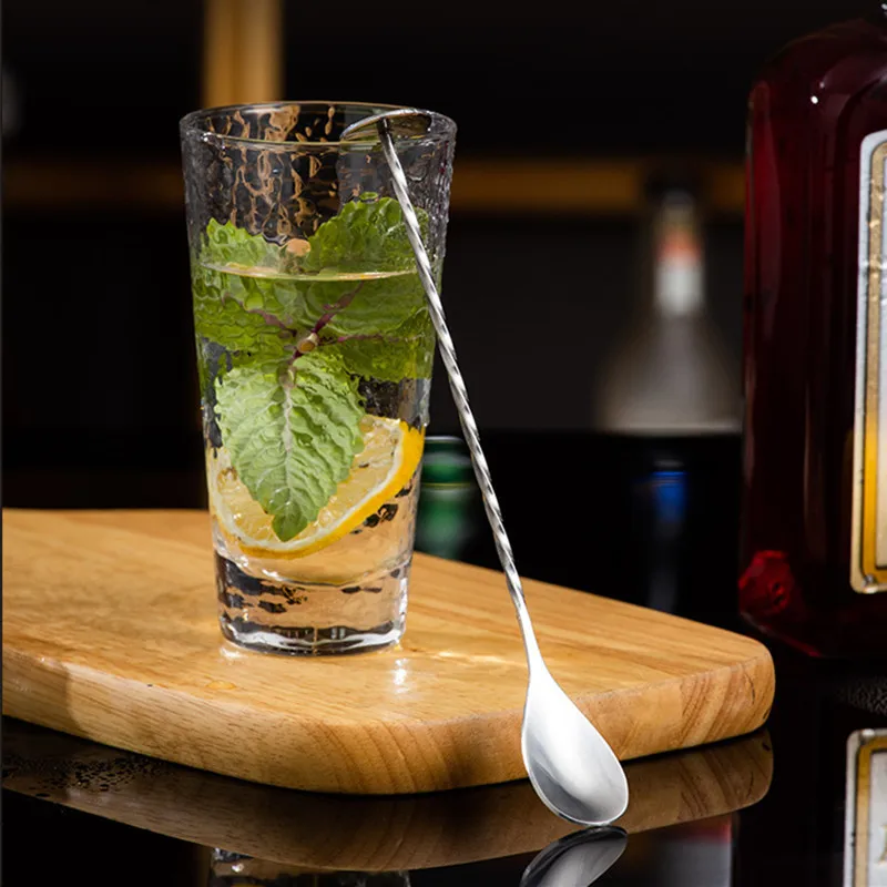 Stainless Steel Cocktail Spiral Spoons Drink Whisky Muddler Stirrer Twisted Bartender Mixing Spoon Bar Accessories cocktail spoon,cocktail stirrers