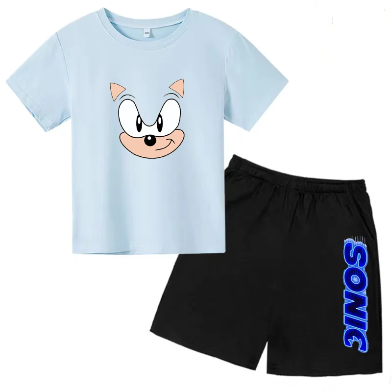 Kids T-shirt Shorts Clothing Set For 3-12yrs 2P