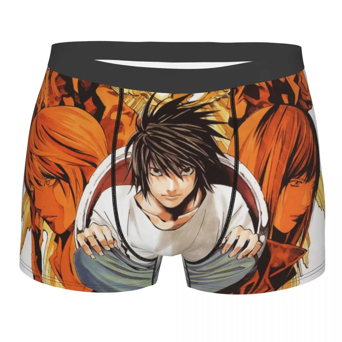 

Funny Boxer Death Note Shorts Panties Briefs Men Underwear Shinigami Anime Lawliet Breathable Underpants for Male S-XXL