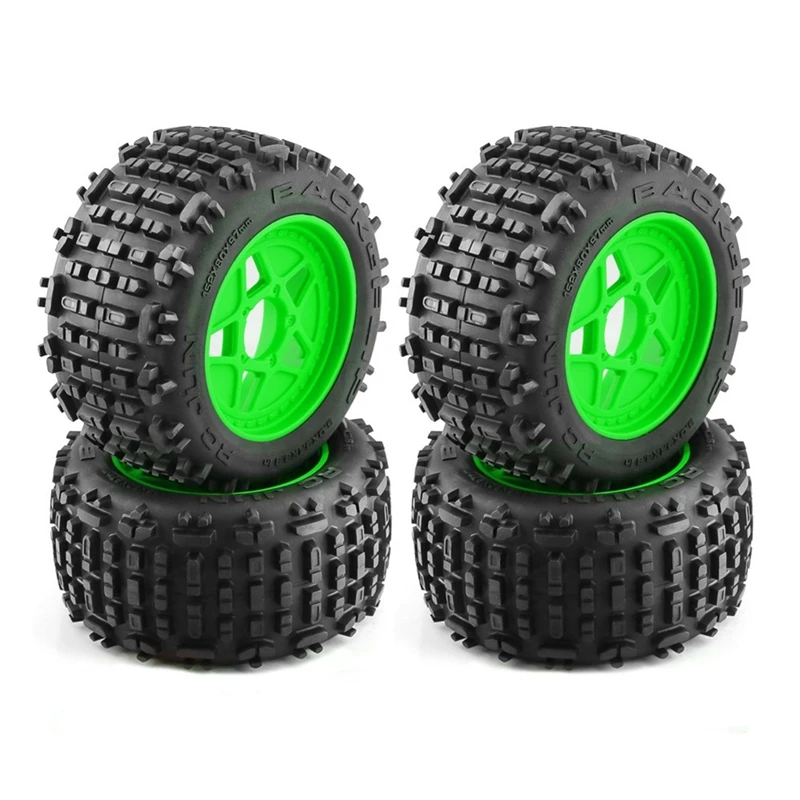 

4Pc 152Mm 1/8 1/10 For Monster Truck Tire With 12Mm 14Mm 17Mm Wheel Hex For TRAXXAS Sledge E-Revo ARRMA KRATON Outcast RC Car ,2
