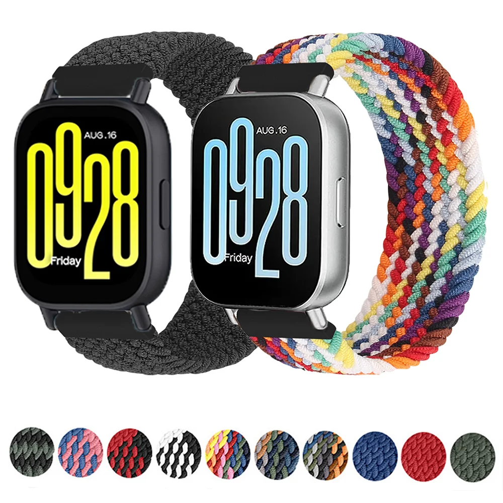 Braided Nylon Solo Loop Watch Band - Adjustable Strap Bracelet Accessory