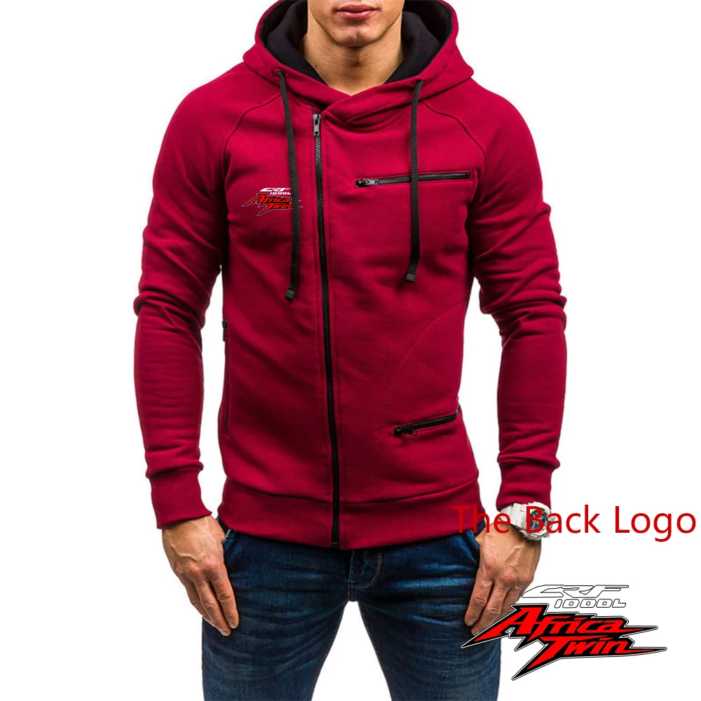 African twins Crf 1000 L Crf1000 2023 New Spring and Autumn Printed Men's Four-color Zipper Long Sleeve Sweater Casual Harajuku