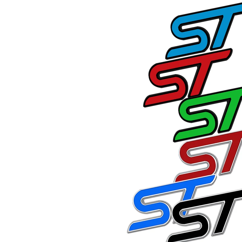 Premium ST Metal Emblem Steering Wheel Badge Sticker