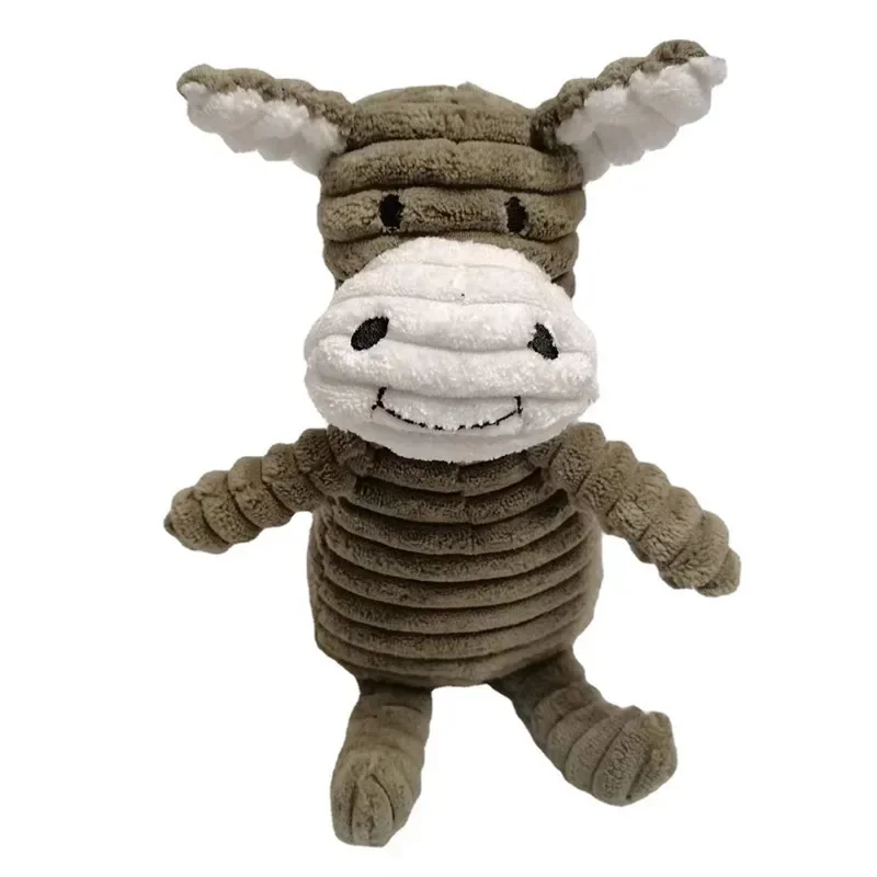Plush Bite-Resistant Squeaky Corduroy Dog Toy