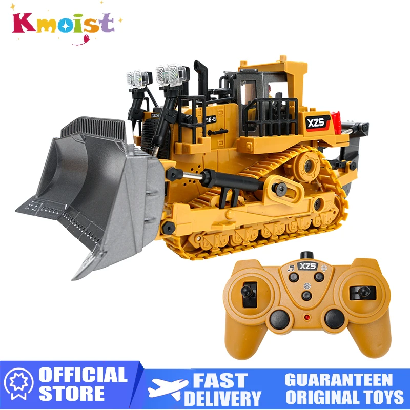 

1:24 RC Car Toy Crawler Heavy Bulldozer for 2.4G Remote Control 9CH Engineering Vehicle Toys for Boys Back to School Kids Gifts