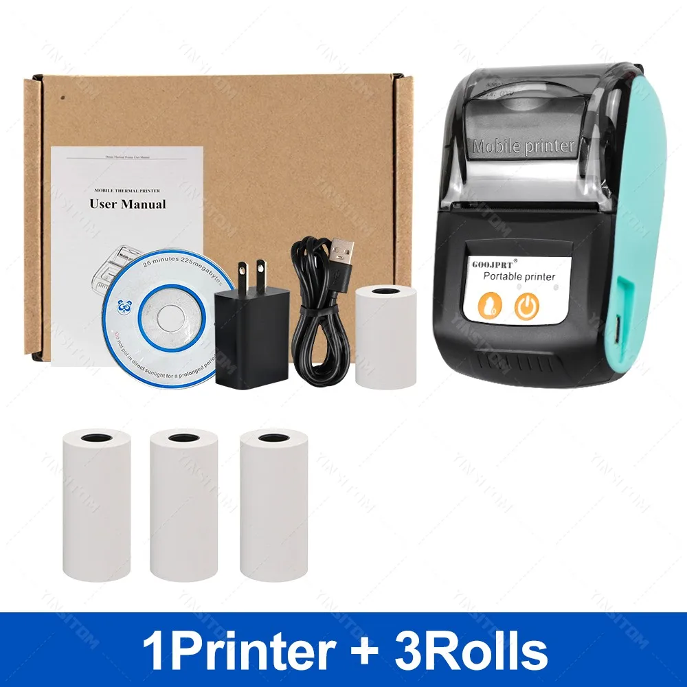 طابعة بلوتوث GOOJPRT مللي متر طابعة حرارية صغيرة م...