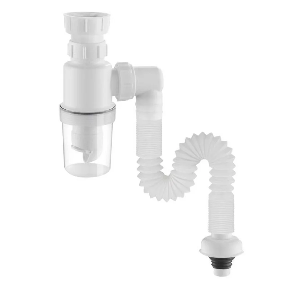 Anti-Odor Kitchen Sink Sewer Economic Downpipe Drainage Pipe P-type Downcomer Washbasin Basin Accessories