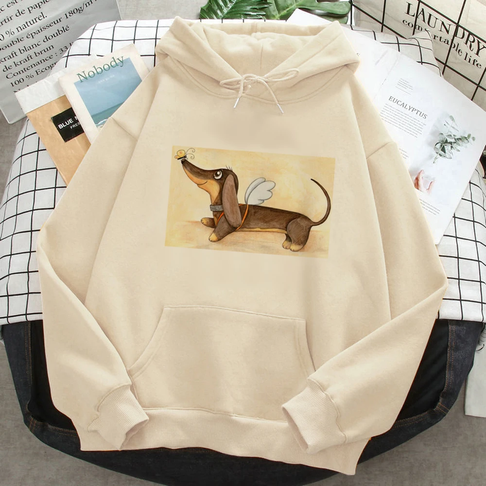 

Dachshund hoodies women funny gothic anime Winter clothes women harajuku tracksuit