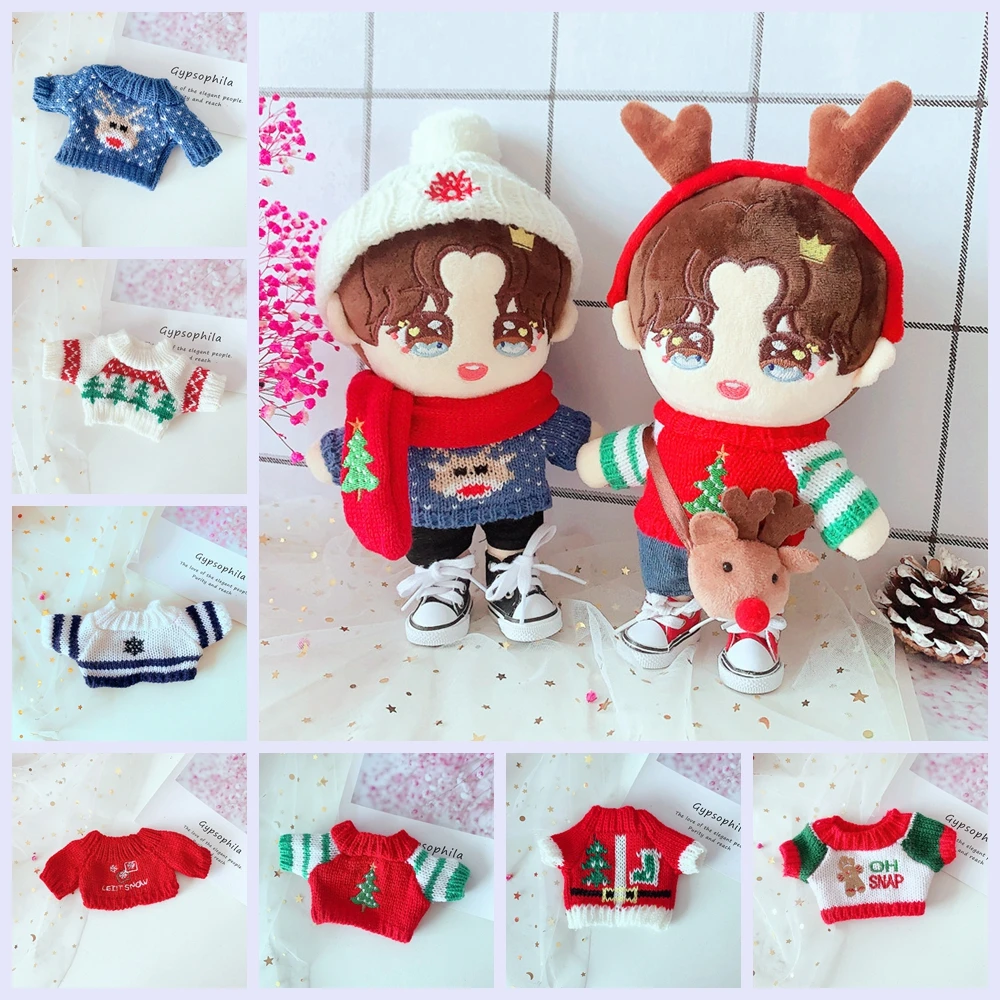 10 Xmas Tree & Snow Design Knitted Sweater For EXO Doll 20cm Handmade Doll Clothes Doll  Accessories стульчик для кормления moji by abc design yippy snow 12003300415