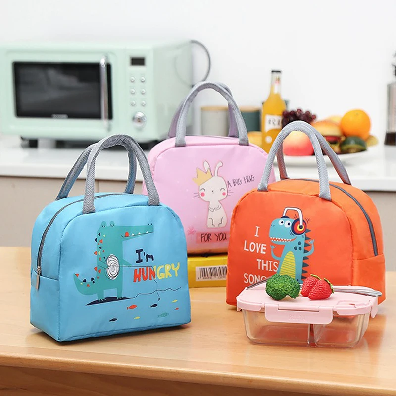 Kawaii Portable Fridge Thermal Bag Women Children's School Thermal Insulated Lunch Box Tote Food Small Cooler Bag Pouch lunch bag bento bag cooler bag
