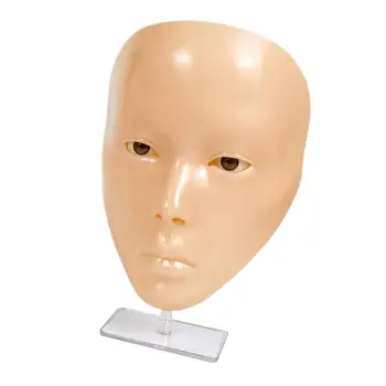 Manichino Lavabile per Pratica di Trucco, Modello con Testa Piatta per Estensione Ciglia, Cosmetologia, Massaggio, Trucco Permanente, Salone