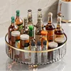 Rotating Cosmetic Organizer Light Luxury Perfume Skincare Organizer Transparent Makeup Storage Tray For Jewelry Aromatherapy 2