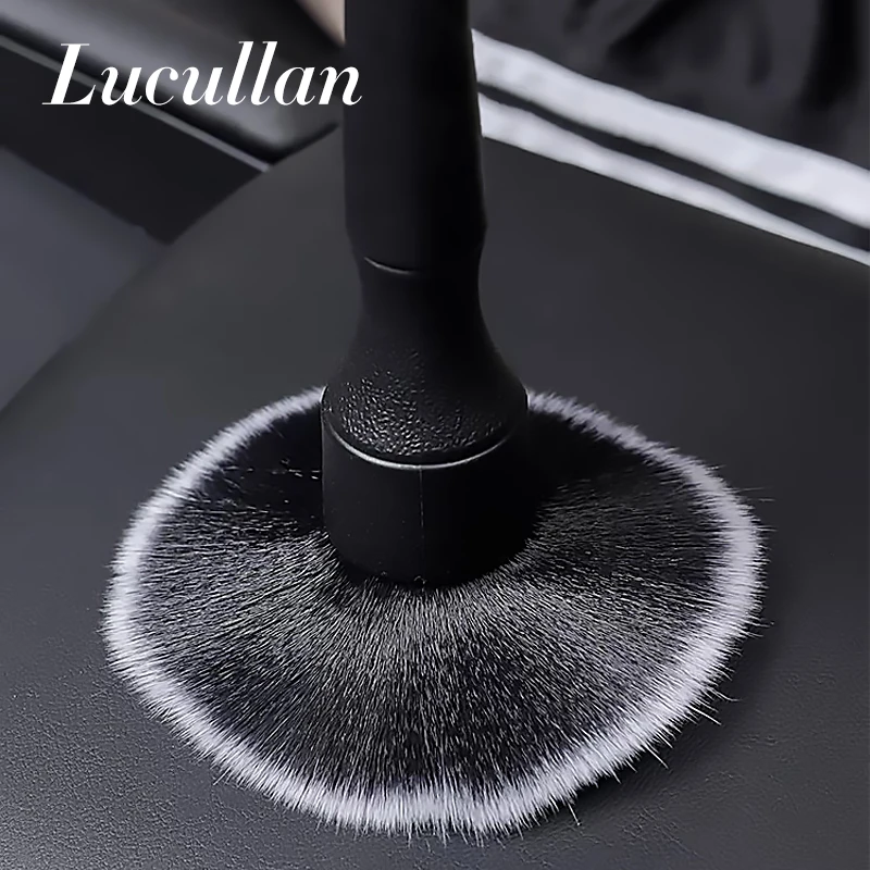 Lucullan Ultra-Soft Detailing Brush Super Dense Auto Interior Detail Brush With Synthetic Bristles Car Dashboard Duster Brush