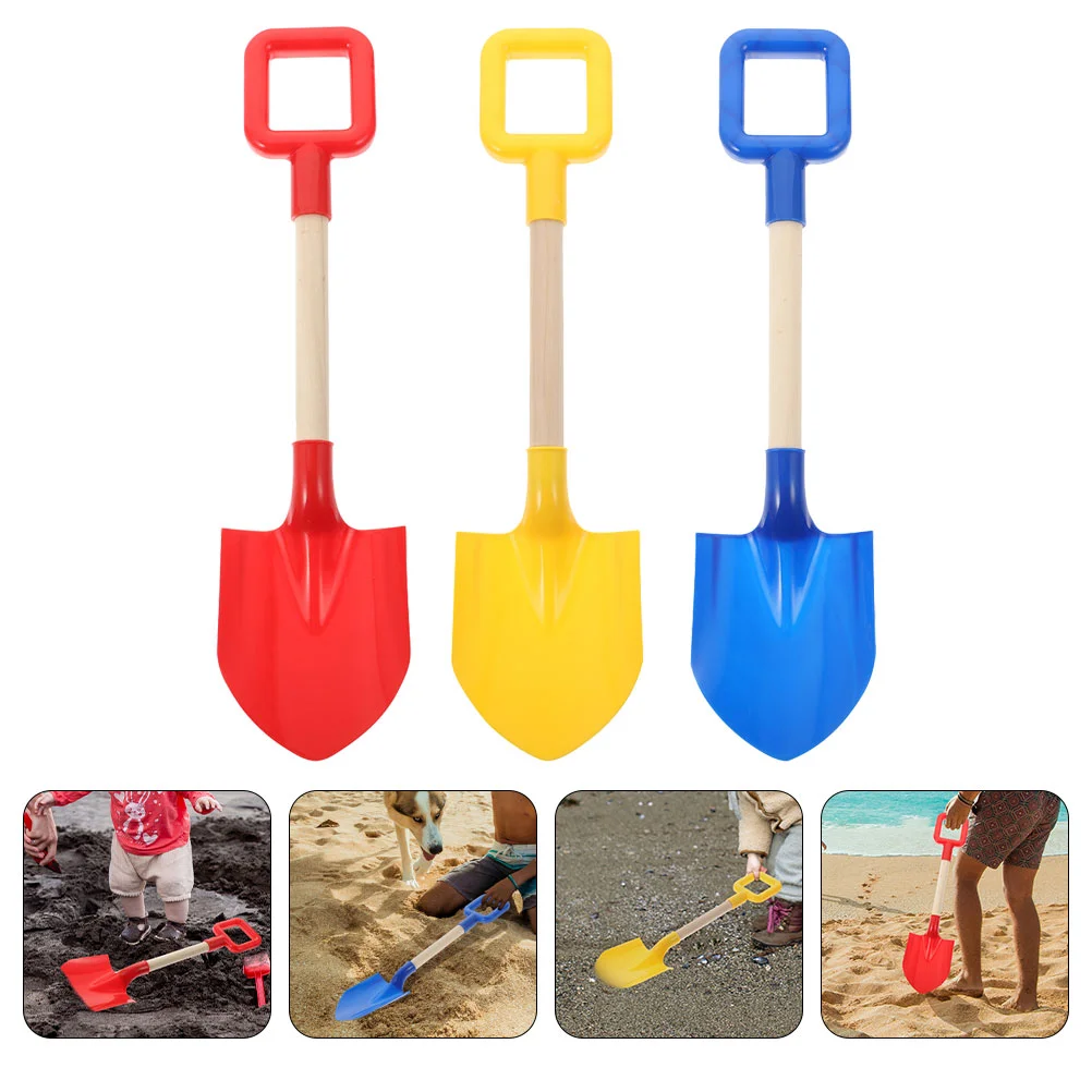 

3 Pcs Beach Shovels Toddler Outdoor Toys Sand Small for Seaside Portable Colored Travel