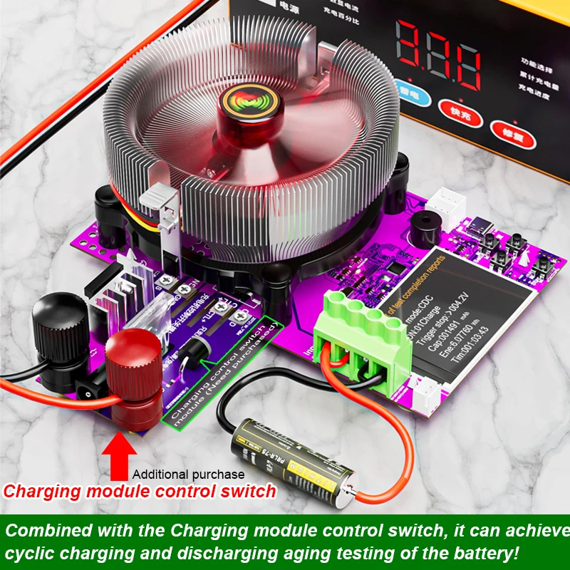 CL24R 150W 4-Wires Battery Capacity Tester WiFi Tuya 2.4inch TFT 1.2V AAA Battery Smart Electronic Load Discharge USB Tester 25A 6