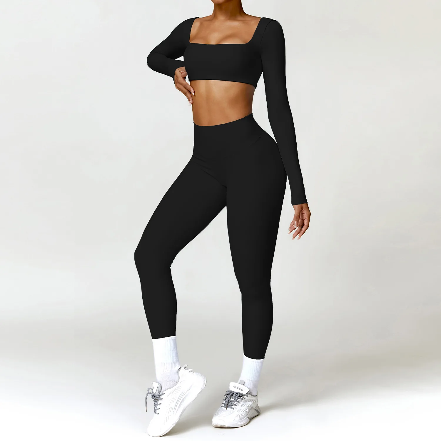 Yoga Set 2PCS Women Gym Sports Suits Fitness Bra Crop Top Workout Clothes Legging