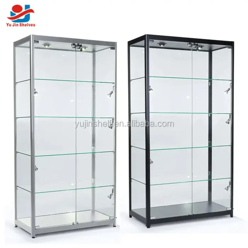 

Custom. full jewelry display Design/glass watch display cabinet/wooden jewelry display with lock