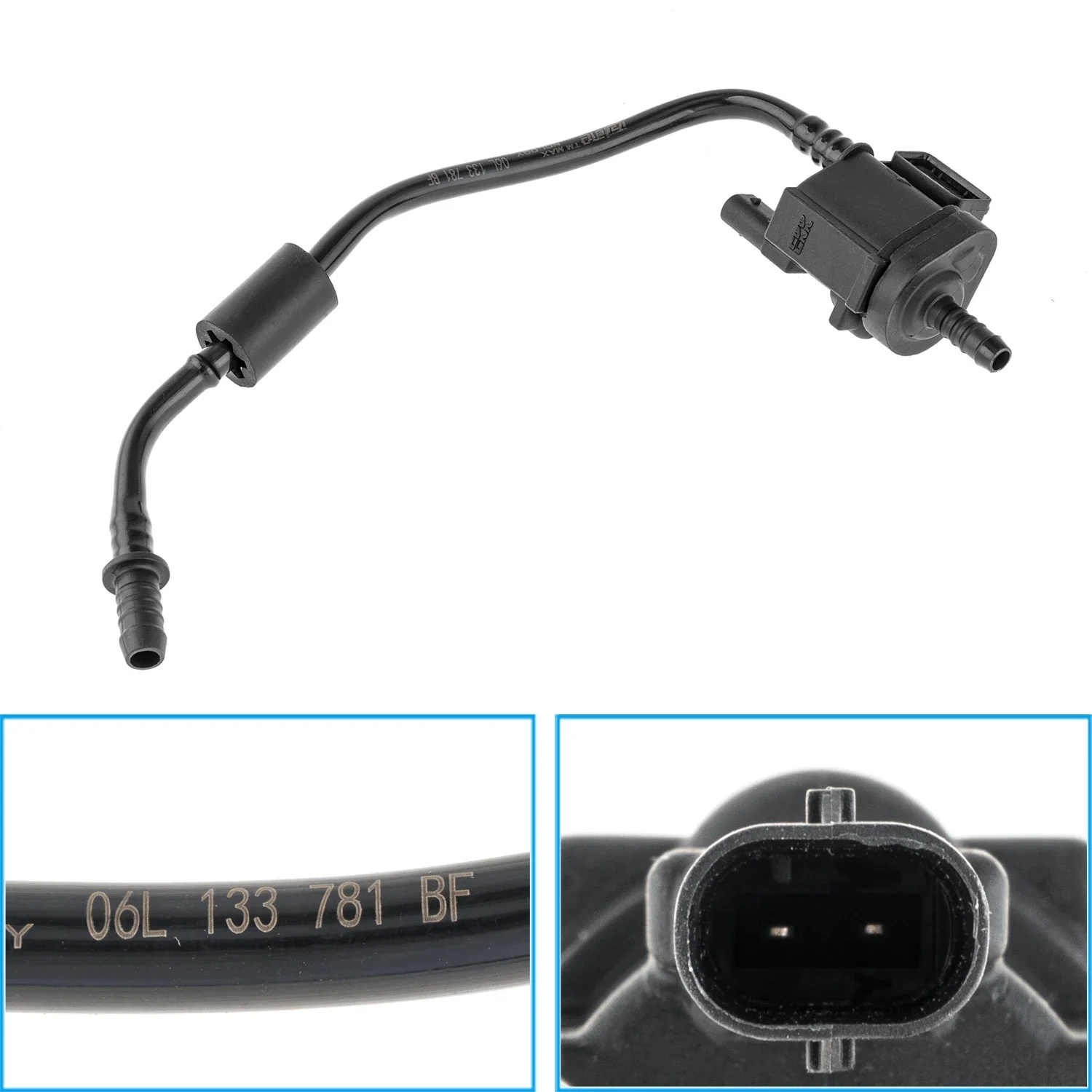 Vapor Canister Purge Solenoid Valve & Hose 06L133781BE,06L133781BD,06L133781AT For AUDI A4L -,Q5L -