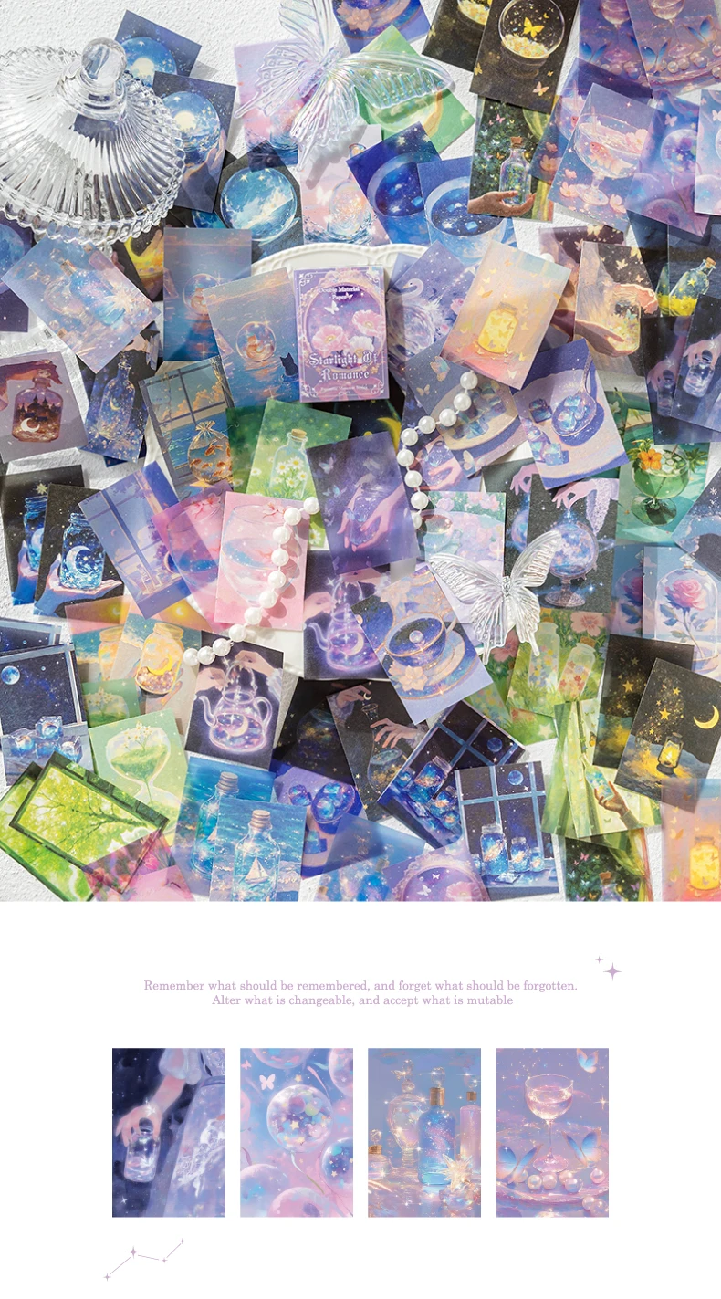 100 Stück Retro-Material, Papier, Fantasy-Museum, Scrapbooking, DIY, Dekorieren, Journaling, Vintage-Briefpapier, ästhetisches Manuskript – Detail 11