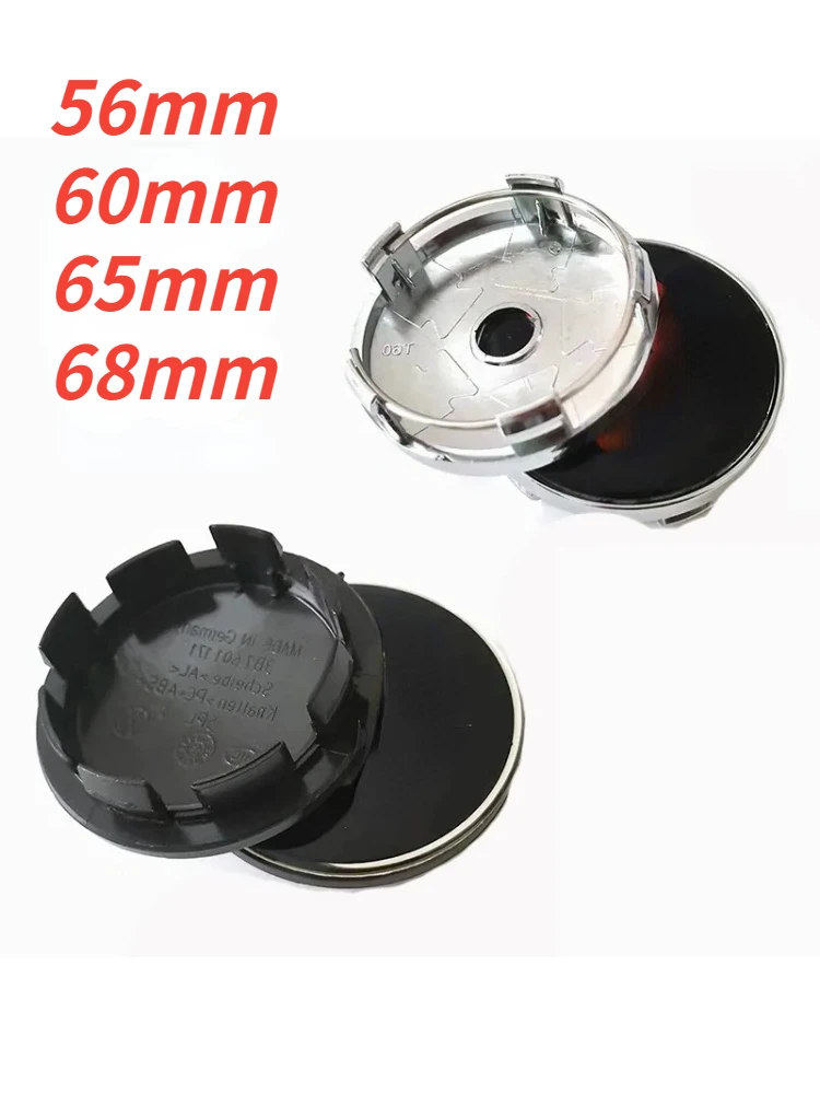 

4Pcs Newest 56mm 60mm 65mm 68mm Wheel Center Rims Cover Retrofit Dust-Proof Badge Auto Styling AccessoriesBlack Silver Red