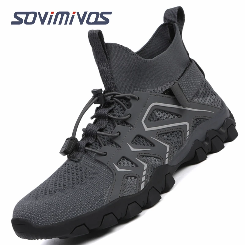 

Mens Hiking Shoes Trail Running Shoes Stylish Slip Resistant Fitness Walking Jogging Sock Sneakers Cross-Trainer Minimalist Shoe