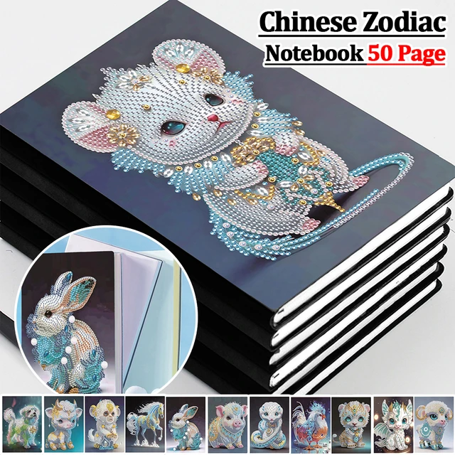 Cuaderno De Pintura Con Diamantes, Cuaderno De Bocetos, Kits De Pintura Con  Diamantes, Papel De Dibujo, 50 Hojas, Cuaderno De Bocetos, Artista, Tigre