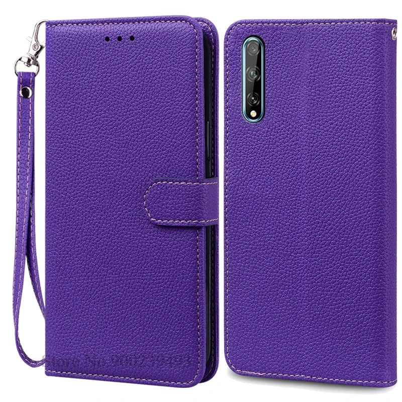 Luxurious Soft TPU Leather Flip Wallet Phone Case with Strap and Card Slots