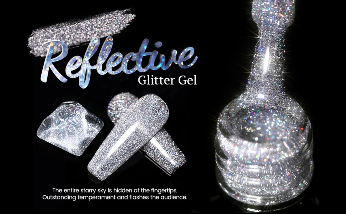 Sommer Rosa/15ml Fluoreszierender Reflektierender Nagel-Gel-Lack/Dunkel Glänzender Super Glitter Neon/Halbpermanenter Gel-Nagellack – Detail 10