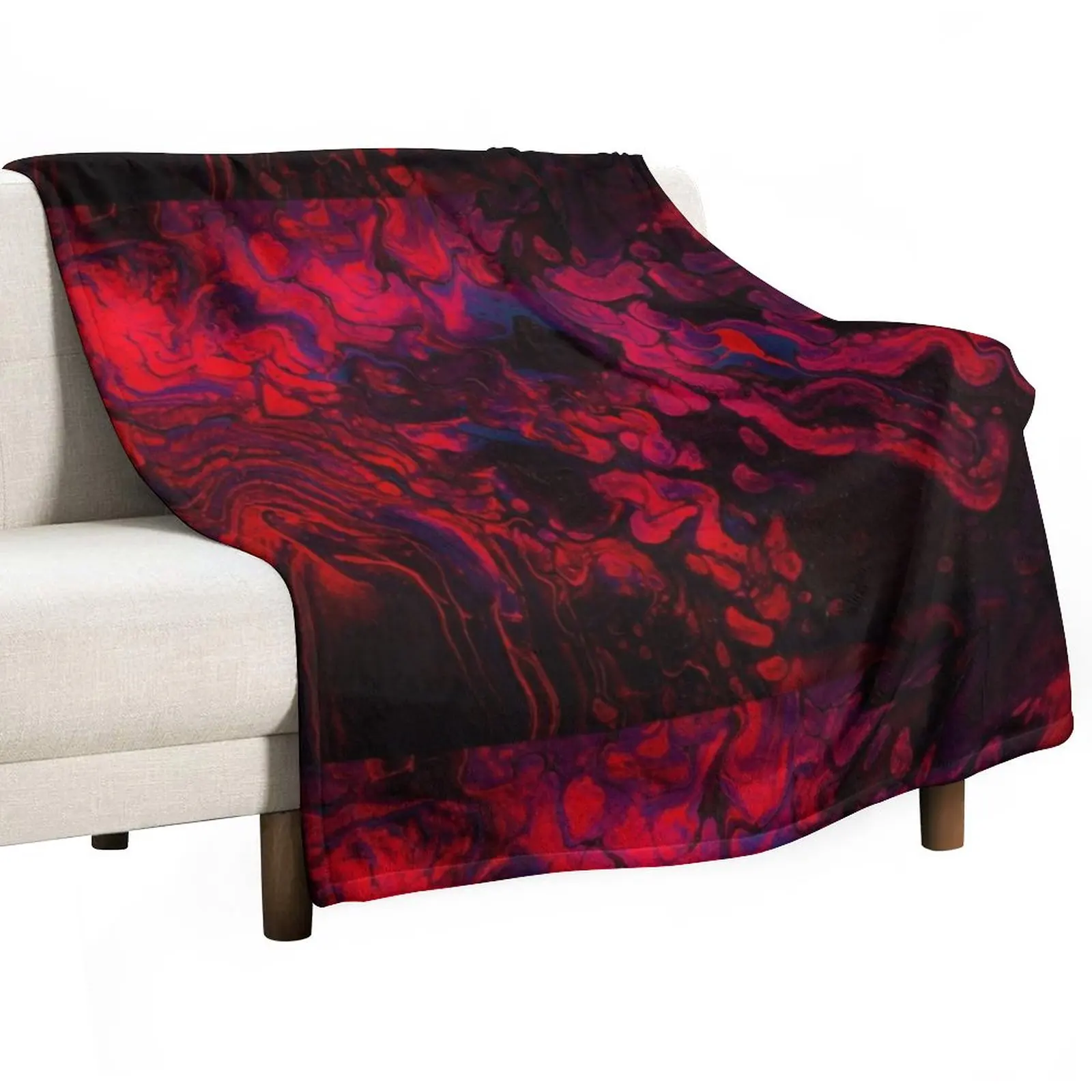 

Hot Coals Paint Pour Throw Blanket fluffy blanket Furry Blanket
