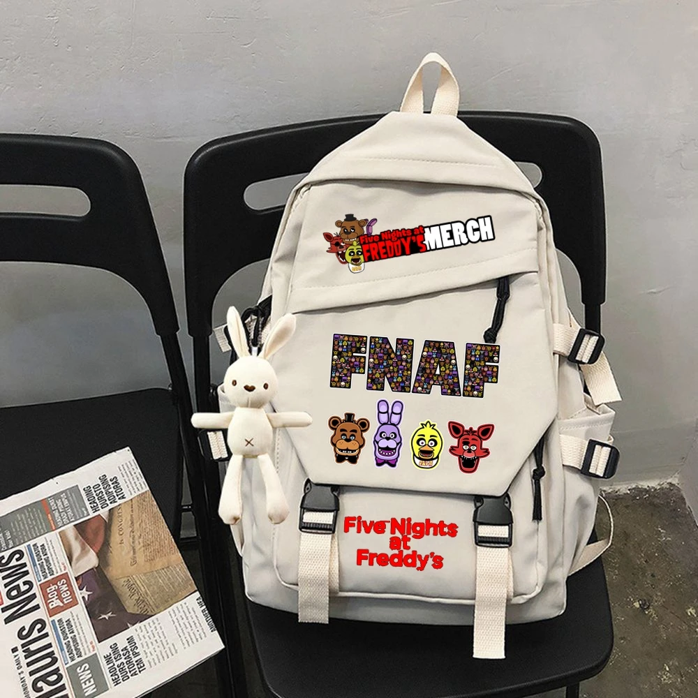 Game FNAF Bidybab Foxy Freddy Backpack School Bags Kids Teens