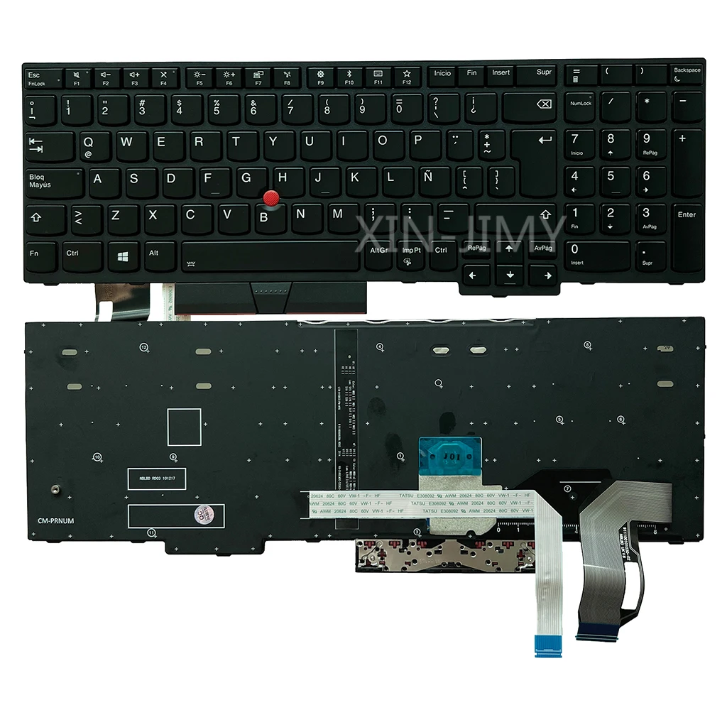 Tastiera Retroilluminata Latina E580 Per Lenovo Thinkpad E585 E590 L580 L590 T590 P52 P53 P72 P73 Sn20P34095 01 Yp560 Sn5372Bl La