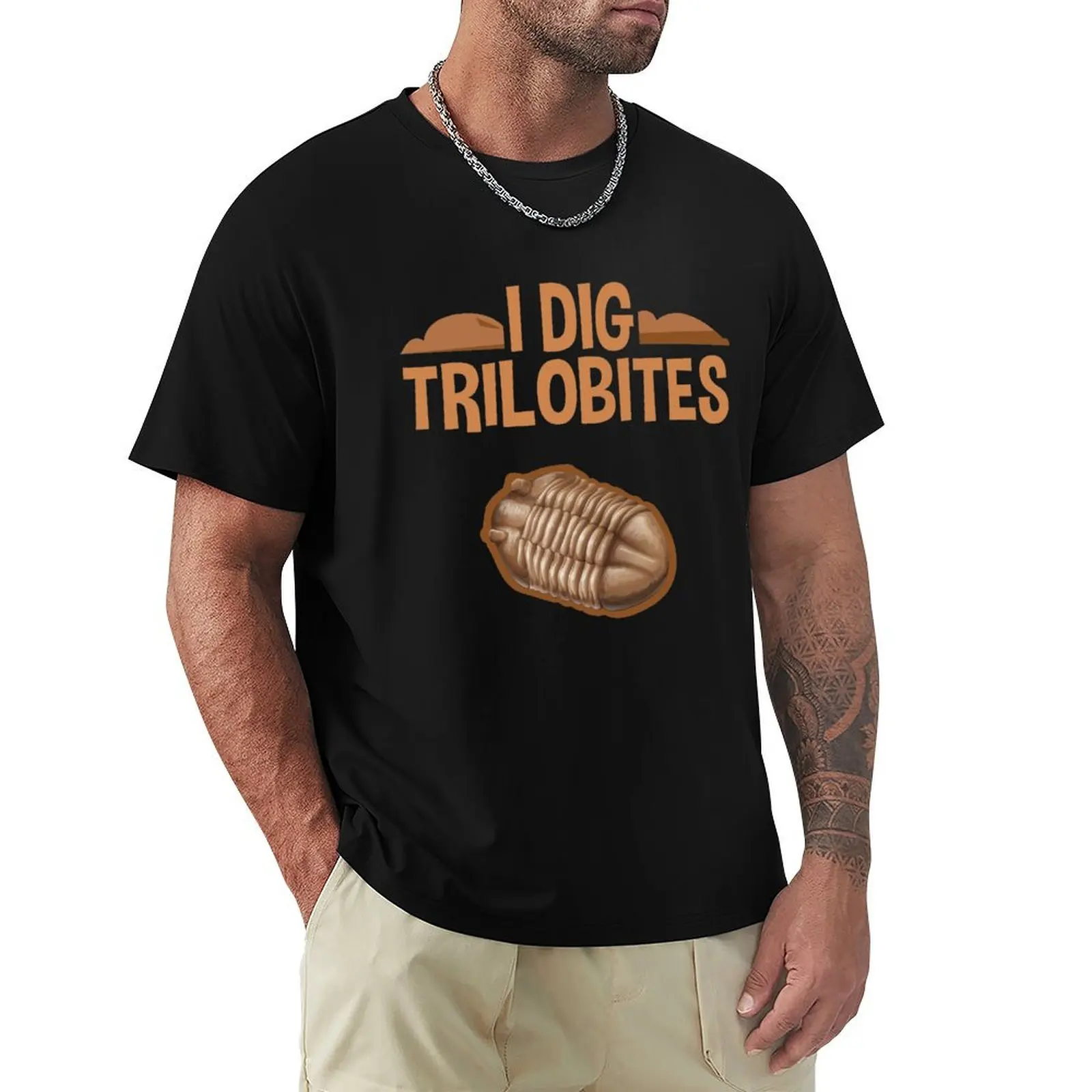 I Dig Trilobites Trilobite Fossil Hunter Paleontologia T-Shirt Kawaii Clothes Tees Magliette Nere Per Uomo