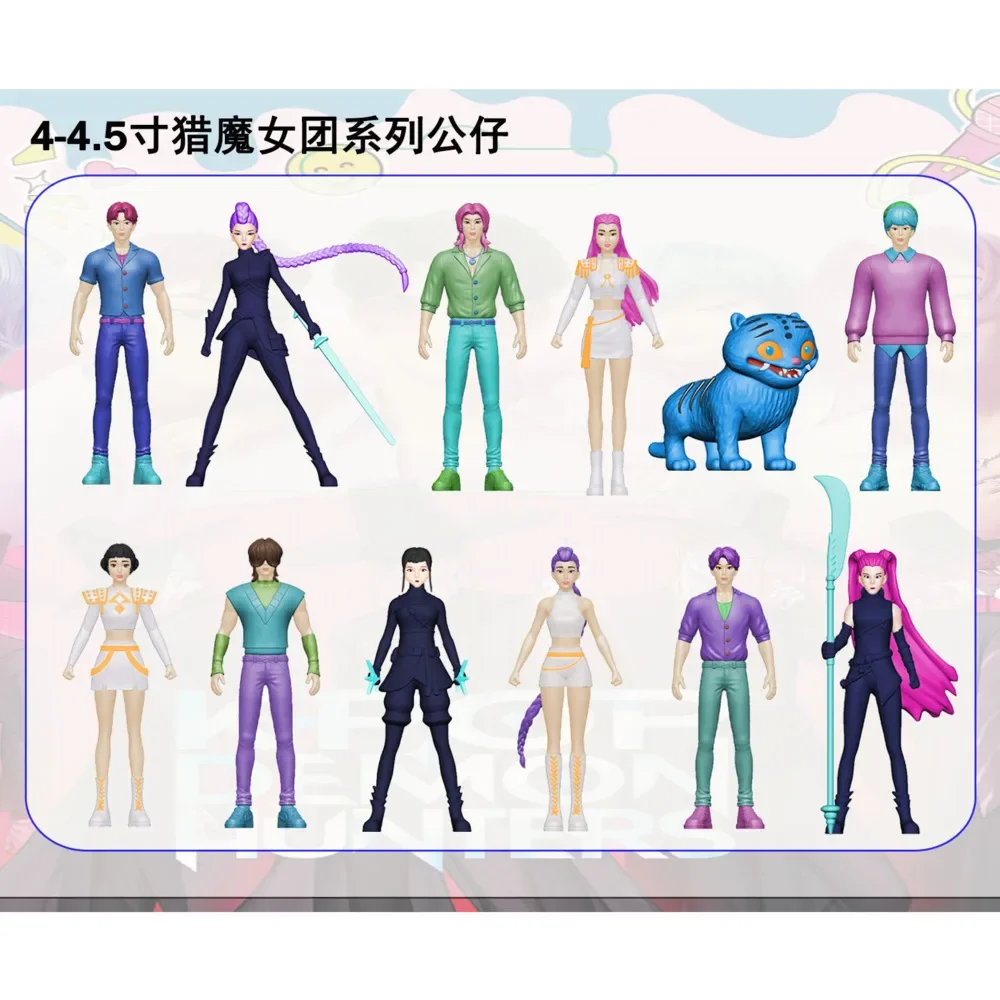 Kpop Demon Hunters 4 Stück Anime Figuren,Charaktere Statue Collectibles,Cake Topper,Anime K Pop Demon Hunter