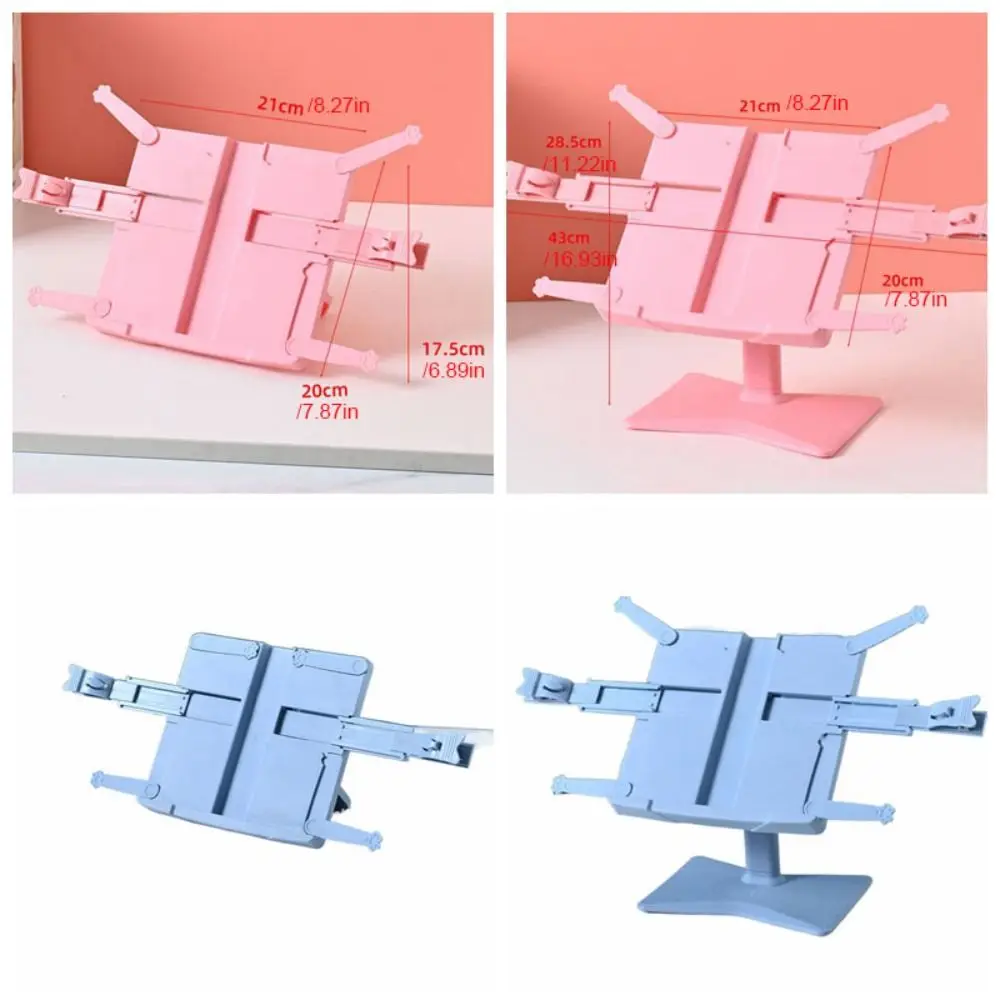 조절 가능한 각도 리프팅 책꽂이, 클립형 미끄럼 방지 매트, 독서 책꽂이, 확장형 플라스틱 책꽂이, 레시피북 홀더