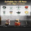 30" Built-in Electric Cooktop 4 Burner Stove 6700W Glass Ceramic Touch Control Knob Safety Lock 3