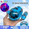 RC Boat Remote Control Boats Spray Powerboat Twin Propeller 2.4G Radio Controlled Ship with Lights Toys for Boys Girl Kids Gifts 1