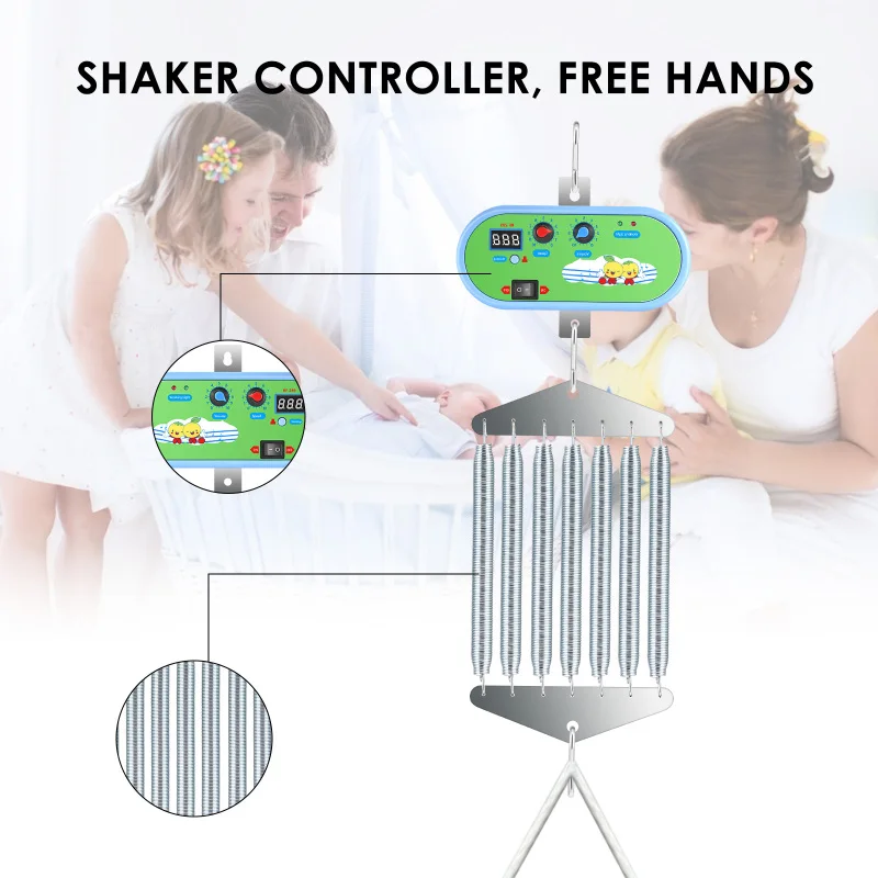 Electric Baby Swing Controller, Hanging Cradle, Adjustable Timer, Spring, Free Your Hands, DC 12V