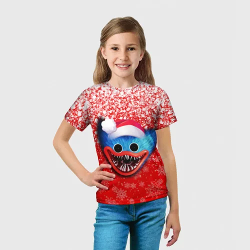 Camiseta infantil 3d poppy playtime hagi waggi ano novo floco de neve -  AliExpress