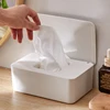 S/M Size Wet and Dry Tissue Box with Cover Portable Kitchen Bathroom Plastic Wet Wipes Napkin Press Tissue Box Holder Container 4