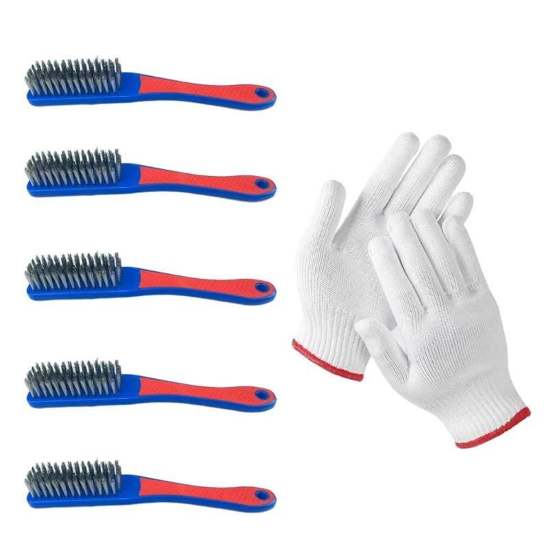 

Wire Brush and Gloves Set Remove Rust and Paint with Ease