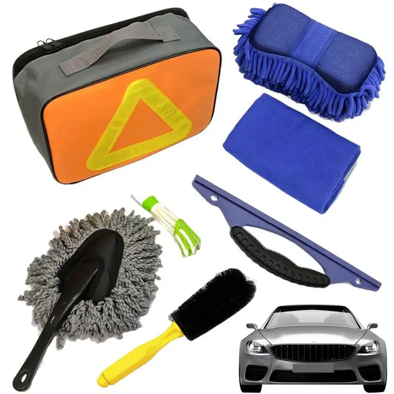 

Car Interior Detailing Kit 7pcs Car Detailing Brush Set Car Wash Kit Auto Detailing Drill Brush Set Car Detailing Brushes Auto