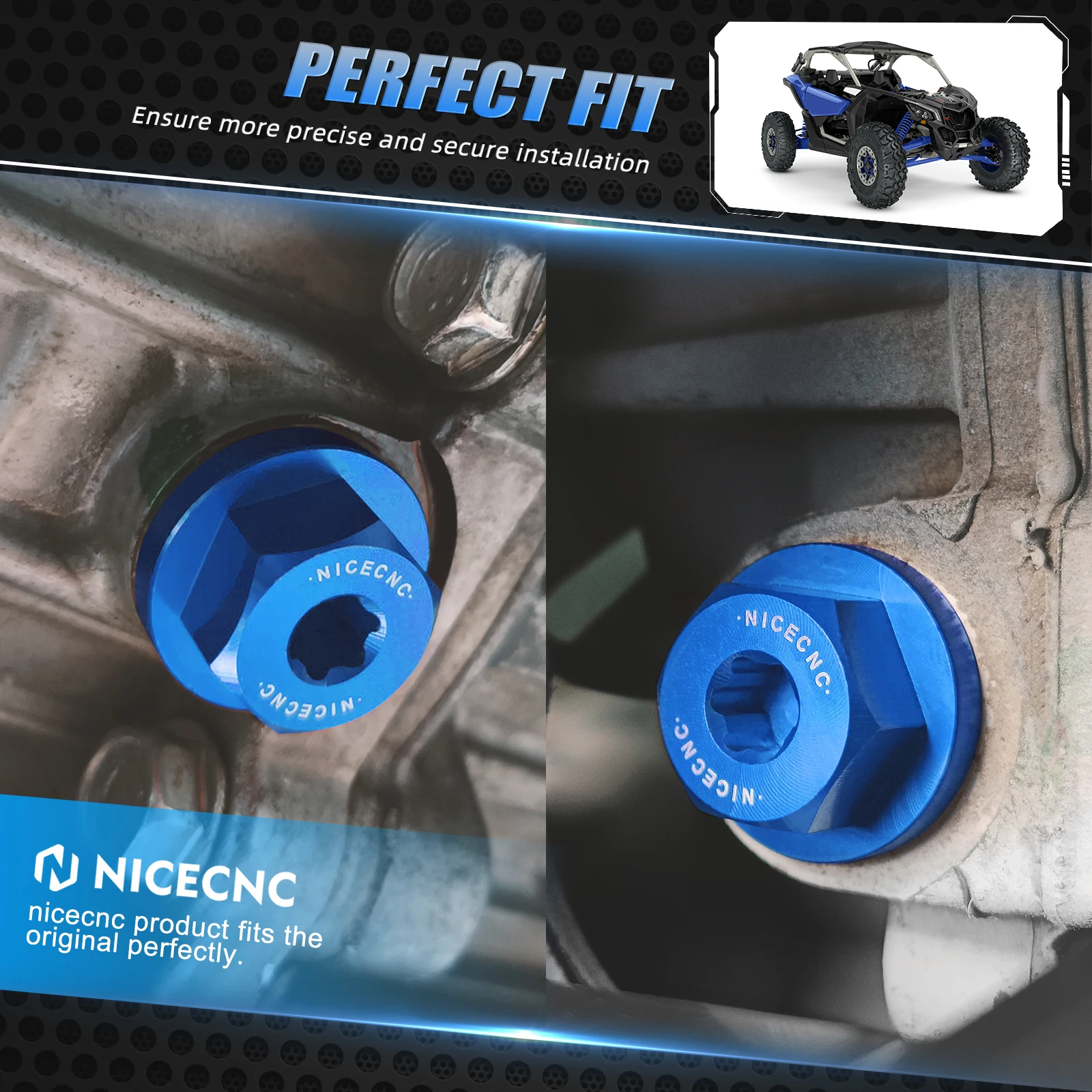 NICECNC M18X1,5 UTV RZR Magnetgetriebe-Ablaufstopfen für Polaris RZR XP 4 1000 General 1000 RZR 800 RZR 570 900 Ranger – Detail 12