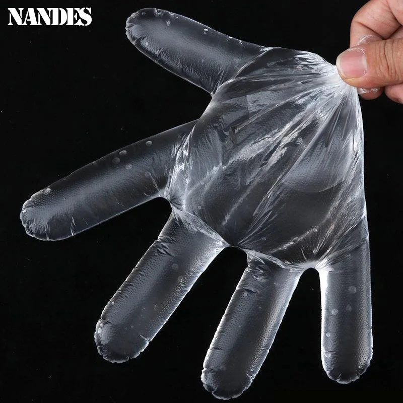 Gants jetables PE 100/200 pièces - Alimentaire, coiffure, nettoyage
