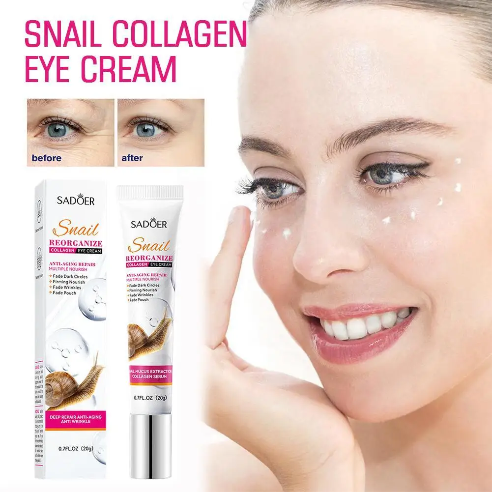 

Snail Collagen Eye Cream Anti-wrinkle Moisturizing Anti Dark Circles Remove Eye Bags Skincare Eyes Creams Skin Care For Eyes