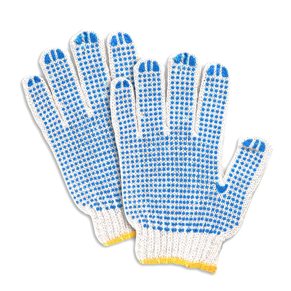 1 pair Car Repair Anti-slip Gloves Wearing Equipment Cotton Antiskid Point Glue Motorcycles Outdoor