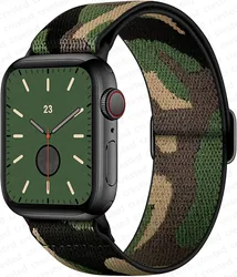 Elastic Nylon Bracelet Strap - 38mm 40mm 41mm (Camouflage)