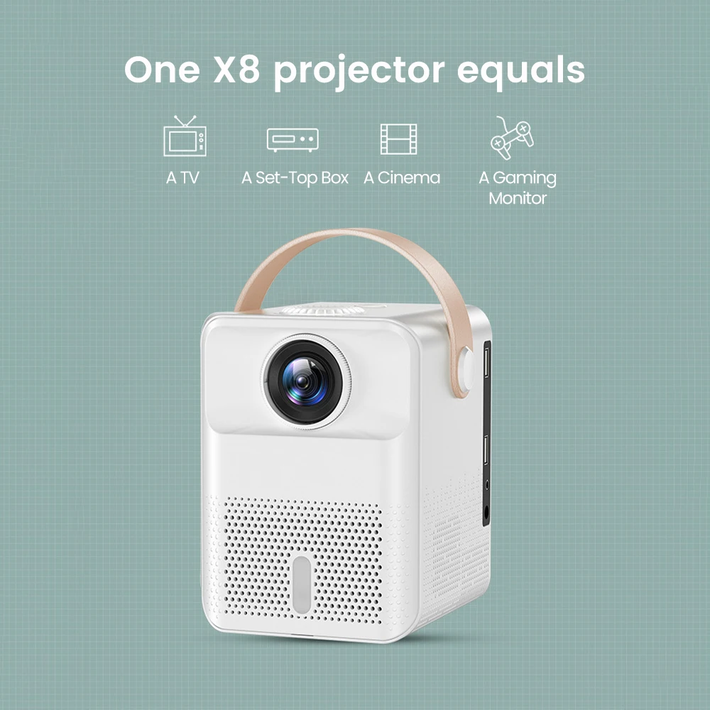 Projektor isobox X8 Android przenośne kino domowe kino 1080P HD wideo Bluetooth WiFi LED Beamer 4000 lumenów projektory