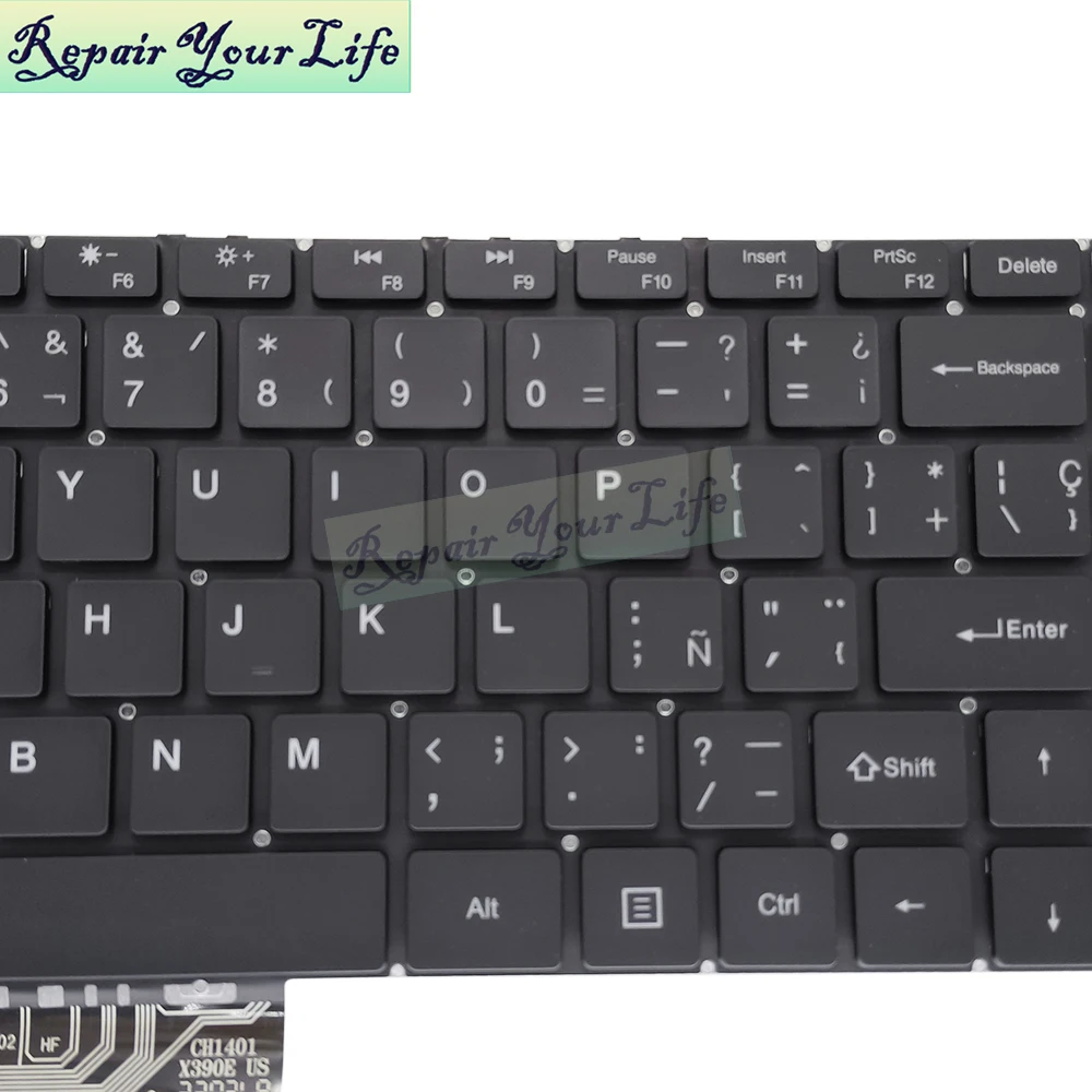 Teclado para Chuwi Corebook Eua Russo Espanhol Teclado Retroiluminado para Modelos Cwi529 Cwi570 Cw1529 Mb30019002 Xk-hs320 Ch1401 X390e - Imagem 5