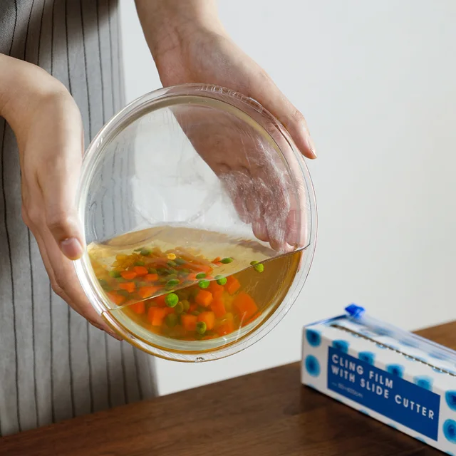 Shimoyama Vákuum Tömítőanyag Saran Wrap Élelmiszer -Minőségű Ragasztófilm -Adagoló Csúszdavágó Konyhával Friss Tároló Tárolóeszköz - Image 4